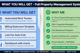 create automated rental property tracker and billing statement in excel