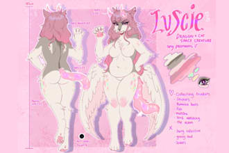 draw furry art furry reference sheet fursona character ref sheet nsfw furry art