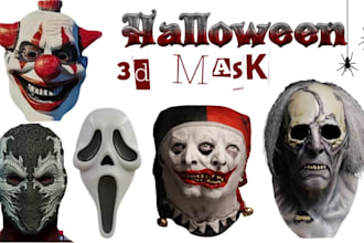 create cosplay halloween 3d mask 3d mask model skull mask printable 3d mask