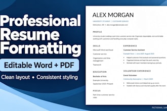 format your resume in word with a clean professional layout