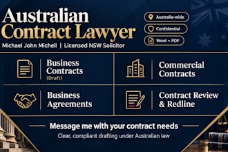 legally review your australian business contract as a lawyer