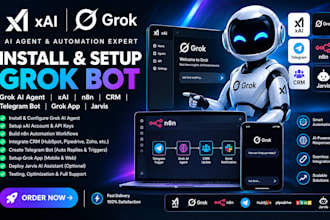 install setup grok bot grok ai agent xai n8n crm telegram bot grok app jarvis