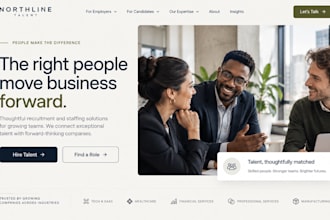 design squarespace recruitment website staffing agency website
