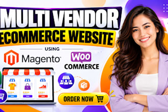 create multi vendor ecommerce website using woocommerce, magento