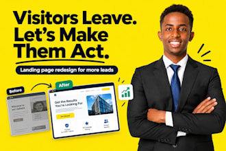 redesign your landing page that is not converting into leads