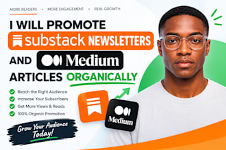 promote substack newsletters and medium articles organically