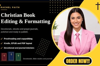 edit and format your christian book, devotional, or prayer journal