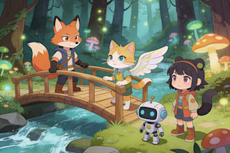 do concept art, background and characters in cartoon 2d