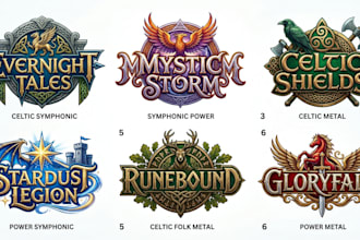 design folk metal, melodic death and viking metal logo