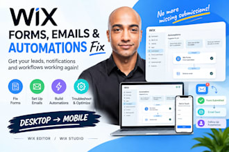 fix wix forms, email notifications and automation fixes