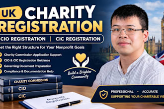 do UK charity registration, cio registration and cic registration