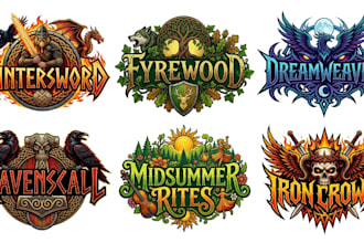 design pagan metal, black metal and folk metal logo