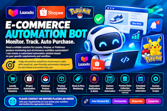 do lazada bot, shopee bot, auto checkout bot, pokemon bot auto purchase bot
