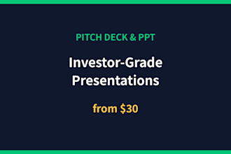 design a clean investor grade powerpoint presentation