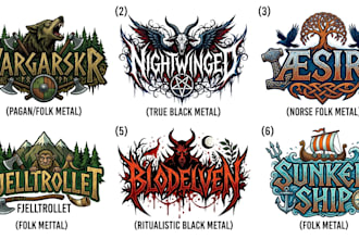 design celtic metal symphonic metal and power metal logo