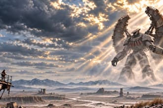 create cinematic ai concept art and sci fi environments