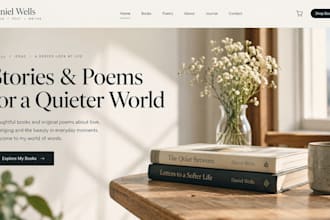 build squarespace bookstore website author website ebook website poet website