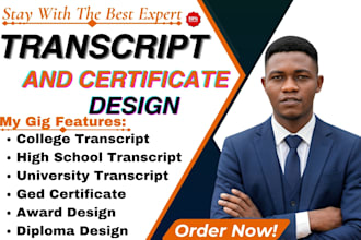 transcript design, academic transcript, college transcript, diploma certificate