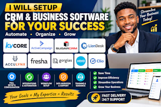 setup kvcore activecampaign sugarcrm liondesk acculynx fresha gorgias xero clio