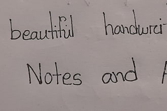 write neat and beautiful handwritten