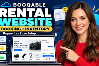 booqable rental website, booking system, inventory setup, payments, rental store