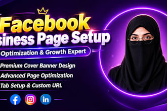 do facebook page setup optimization and design cover banner