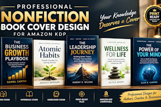 design non fiction book cover for amazon KDP self help book cover