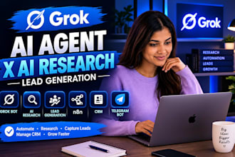 setup grok bot grok ai agent x ai research lead generation n8n CRM telegram bot