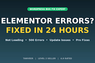 fix elementor errors, not loading and update issues fast