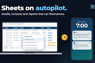 automate google sheets with apps script for emails, invoices and reports