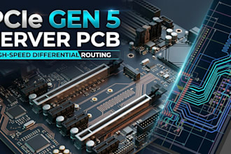 design pcle gen 5  server pcb with high speed differential routing