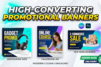 design high converting promotional banners