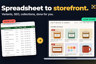 shopify product upload and store setup with SEO product descriptions