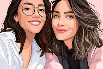 create detailed merch vector art illustration