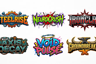 design industrial metal, nu metal and groove metal logo