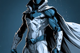 draw you a dc or marvel style comic superhero or villain character