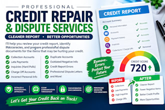 credit repair, fix credit report, collection, late payment, inquiries charge off