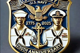 create vintage army navy stickers logo and military badge designs