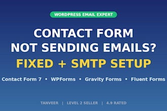 create or fix wordpress contact forms and smtp email issues