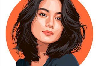 draw a detailed vector portrait art from your photo
