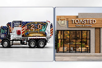 design print ready storefront signage, car wraps and commercial vehicle graphics