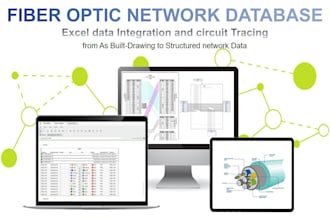 build a fiber optic network database in excel for circuit tracing