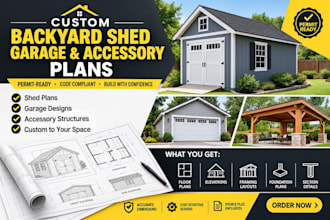 design custom backyard shed garage and accessory plans
