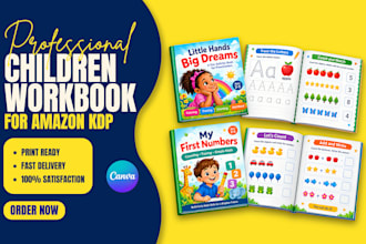 design and format kids educational textbook workbook and worksheets for kdp