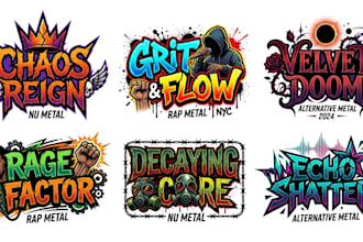 design nu metal, rap metal and alternative metal logo
