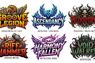 design groove metal, metalcore and deathcore logo