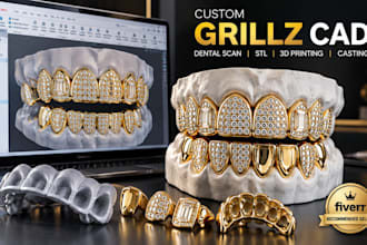 do custom grillz jewelry cad dental scan stl teeth model for 3d printing casting