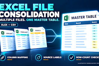 merge excel spreadsheet combine CSV files and consolidate data into master sheet