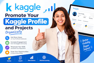 promote your kaggle profile and projects organically
