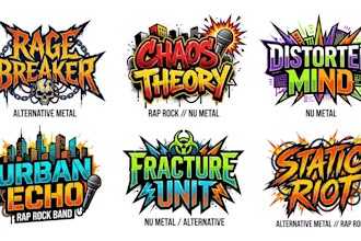 design alternative metal, nu metal and rap rock logo